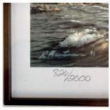 Framed Limited Edition R. Hautman Signed Duck Print 826/2000