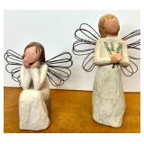 Set of 5 Willow Tree Style Angel Figurines
