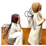 Set of 5 Willow Tree Style Angel Figurines