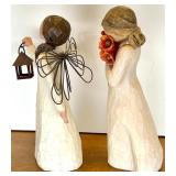 Set of 5 Willow Tree Style Angel Figurines