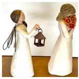 Set of 5 Willow Tree Style Angel Figurines