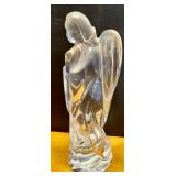 Collection of Glass Tabletop Decor Including Seiko Clock and Oil Lamp