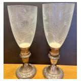 Collection of Sterling and Metal Decor Items Including Gorham Sterling Candle Holders, Photo Frames, and More