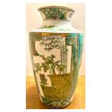 Asian Decor Collection with Hand-Painted Vase, Lidded Jar, Album, and Duck Figures