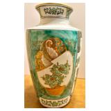 Asian Decor Collection with Hand-Painted Vase, Lidded Jar, Album, and Duck Figures