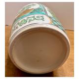 Asian Decor Collection with Hand-Painted Vase, Lidded Jar, Album, and Duck Figures