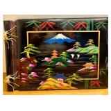 Asian Decor Collection with Hand-Painted Vase, Lidded Jar, Album, and Duck Figures