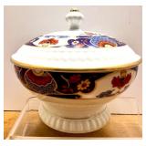 Asian Decor Collection with Hand-Painted Vase, Lidded Jar, Album, and Duck Figures