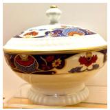 Asian Decor Collection with Hand-Painted Vase, Lidded Jar, Album, and Duck Figures