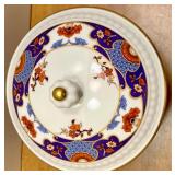 Asian Decor Collection with Hand-Painted Vase, Lidded Jar, Album, and Duck Figures