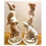 Andrea by Sadek Hand Painted Porcelain Figurines, German Figure and Floral Bowl Collection