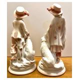 Andrea by Sadek Hand Painted Porcelain Figurines, German Figure and Floral Bowl Collection