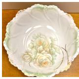 Andrea by Sadek Hand Painted Porcelain Figurines, German Figure and Floral Bowl Collection