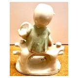 Andrea by Sadek Hand Painted Porcelain Figurines, German Figure and Floral Bowl Collection