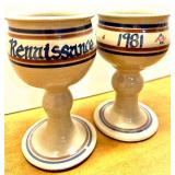 Eclectic Decorative Ceramic and Glass Tableware Collection with Serving Tray