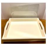 Eclectic Decorative Ceramic and Glass Tableware Collection with Serving Tray