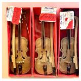 Collection of Miniature Musical Instrument Figurines and Keepsake Box