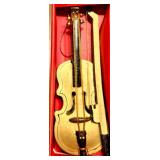 Collection of Miniature Musical Instrument Figurines and Keepsake Box