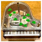 Collection of Miniature Musical Instrument Figurines and Keepsake Box