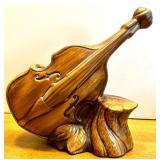 Collection of Miniature Musical Instrument Figurines and Keepsake Box