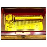 Collection of Miniature Musical Instrument Figurines and Keepsake Box