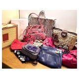 Collection of 9 Purse/Bag Collection Featuring Brighton, Vera Bradley, The Sak, Tignanello, & Talbots Brands