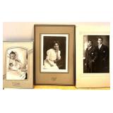 Vintage Family Photograph Album and Ephemera Collection with Old Books