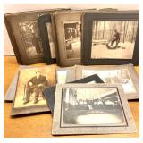Vintage Family Photograph Album and Ephemera Collection with Old Books
