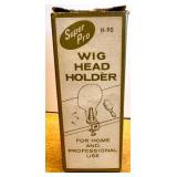 Wig with Stand, Super Pro Wig Head Holder, and Floral Hat Box Set