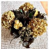 Mixed Lot Home Decor Accents Including Candle Holders, Artificial Plants, and Decorative Bowl Set