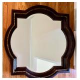 Quatrefoil Wall Mirror with Distressed Wood Frame
