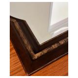 Quatrefoil Wall Mirror with Distressed Wood Frame