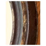 Quatrefoil Wall Mirror with Distressed Wood Frame