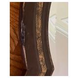 Quatrefoil Wall Mirror with Distressed Wood Frame