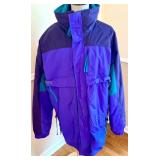 Columbia Gizzmo Purple and Teal Vintage Ski Jacket Mens Large