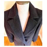 Calvin Klein Wool Blend Overcoat Size 2 Charcoal Gray