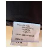 Calvin Klein Wool Blend Overcoat Size 2 Charcoal Gray