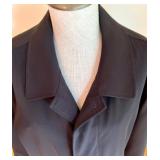 Calvin Klein 42R Black Bonded Polyester Overcoat