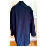 Calvin Klein 42R Black Bonded Polyester Overcoat
