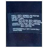 Calvin Klein 42R Black Bonded Polyester Overcoat