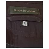 Calvin Klein 42R Black Bonded Polyester Overcoat