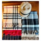 Collection of 5 Scarves and Knit Cap - Polo Ralph Lauren & V. Fraas