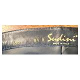 Sudini Black Leather Tall Boots Size 8.5B with Nubuck & Suede Kit