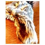 American Eagle Outfitters Faux Fur Trapper Hat with Ear Flaps and Pom Pom