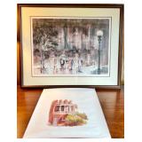 2 Watercolor Art Prints - Old St. Thomas Academy Building and Broadway Music Theatre Scene