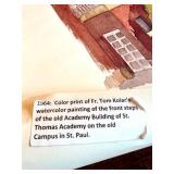 2 Watercolor Art Prints - Old St. Thomas Academy Building and Broadway Music Theatre Scene