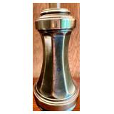 Set of 3 Brass Table Lamps with Fabric Shades