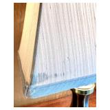 Set of 3 Brass Table Lamps with Fabric Shades