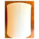 Set of 3 Brass Table Lamps with Fabric Shades