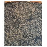 Large Round Patterned Area Rug with Blue and Tan Design